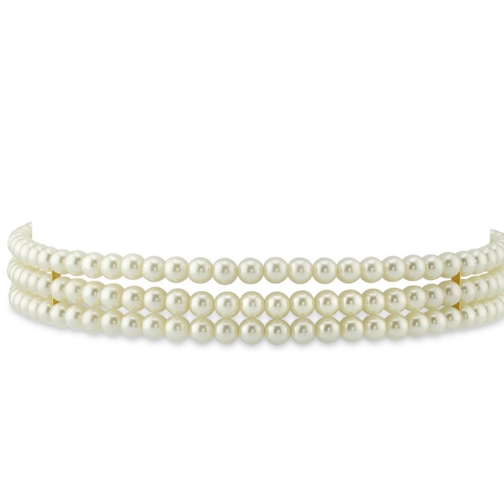 1928 Jewelry Gold-Tone Costume Pearl Choker